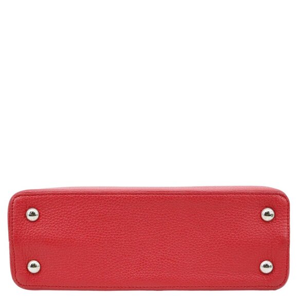 Louis Vuitton  Capucines MM Taurillon Leather Satchel Bag Red - Picture 10 of 15